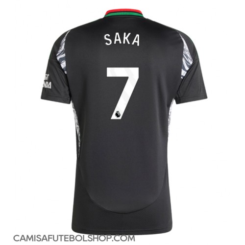 Camisa de time de futebol Arsenal Bukayo Saka #7 Replicas 2º Equipamento 2024-25 Manga Curta